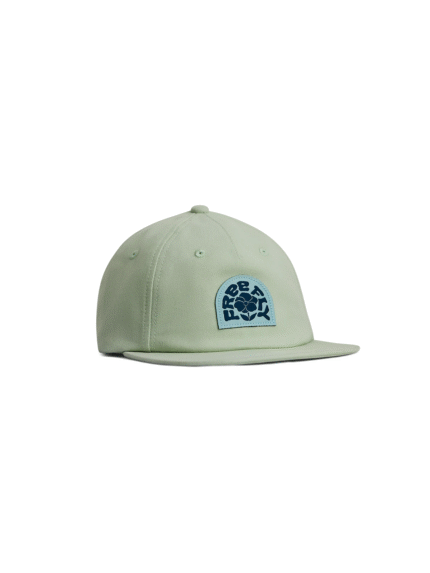 Poppy Strapback Flat Brim Hat - Willow Green