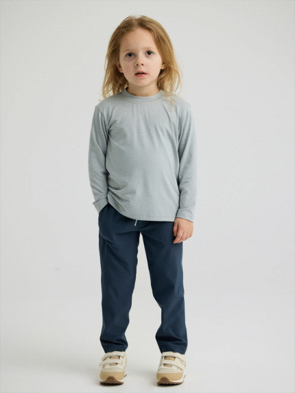 Toddler Bamboo Shade Long Sleeve - Heather Aspen Grey