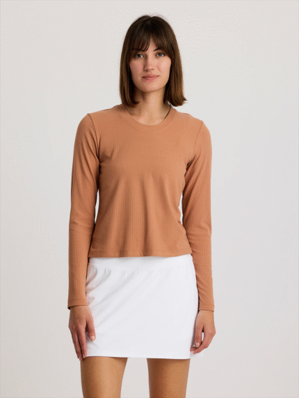 Women's Ribbed Bamboo Long Sleeve - Canyon Clay