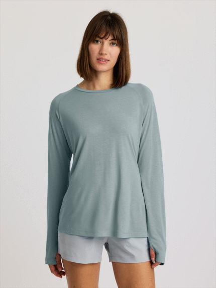 Women's Bamboo Lightweight Long Sleeve II - Slate