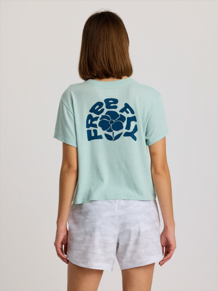 Women's Poppy Tee - Heather Ocean Mist