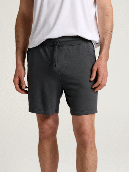 Men's Bamboo Lightweight Fleece Short - Black Sand