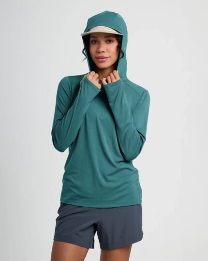 Women's Bamboo Shade Hoodie II - Sea Pine