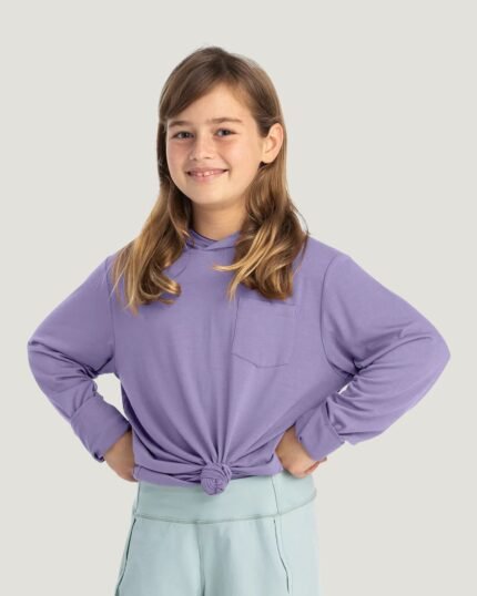 Youth Bamboo Shade Hoodie - Bright Lavender